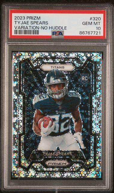 2023 PANINI PRIZM TYJAE SPEARS VARIATION-NO HUDDLE #320 PSA GEM MT 10