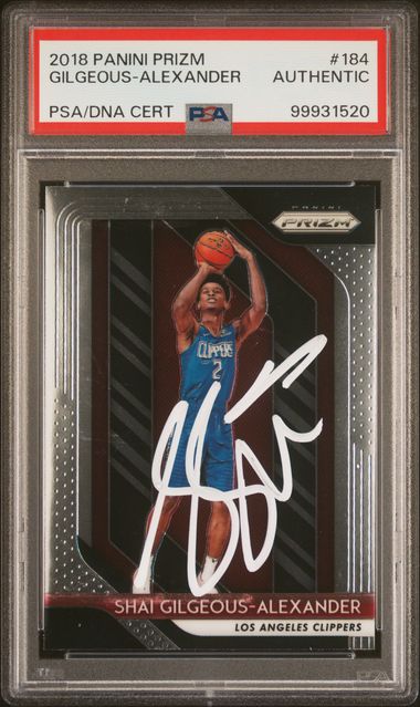 2018 PANINI PRIZM S.GILGEOUS-ALEXANDER #184 PSA N0: AUTHENTIC Authentic SHAI GILGEOUS-ALEXANDER