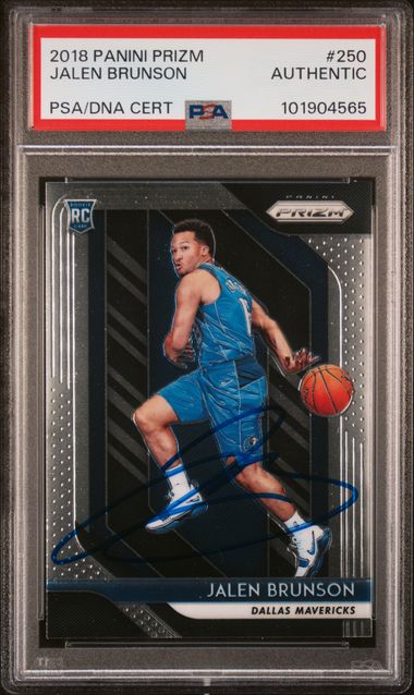 2018 PANINI PRIZM JALEN BRUNSON #250 PSA N0: AUTHENTIC Authentic JALEN BRUNSON