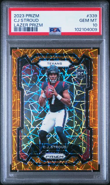 2023 PANINI PRIZM CJ STROUD LAZER PRIZM #339 PSA GEM MT 10