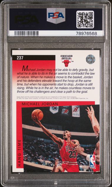 1993 UPPER DECK MICHAEL JORDAN #237 PSA MINT 9