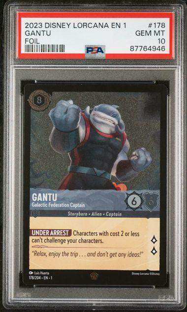 2023 DISNEY LORCANA EN 1-THE FIRST CHAPTER GANTU FOIL #178 PSA GEM MT 10