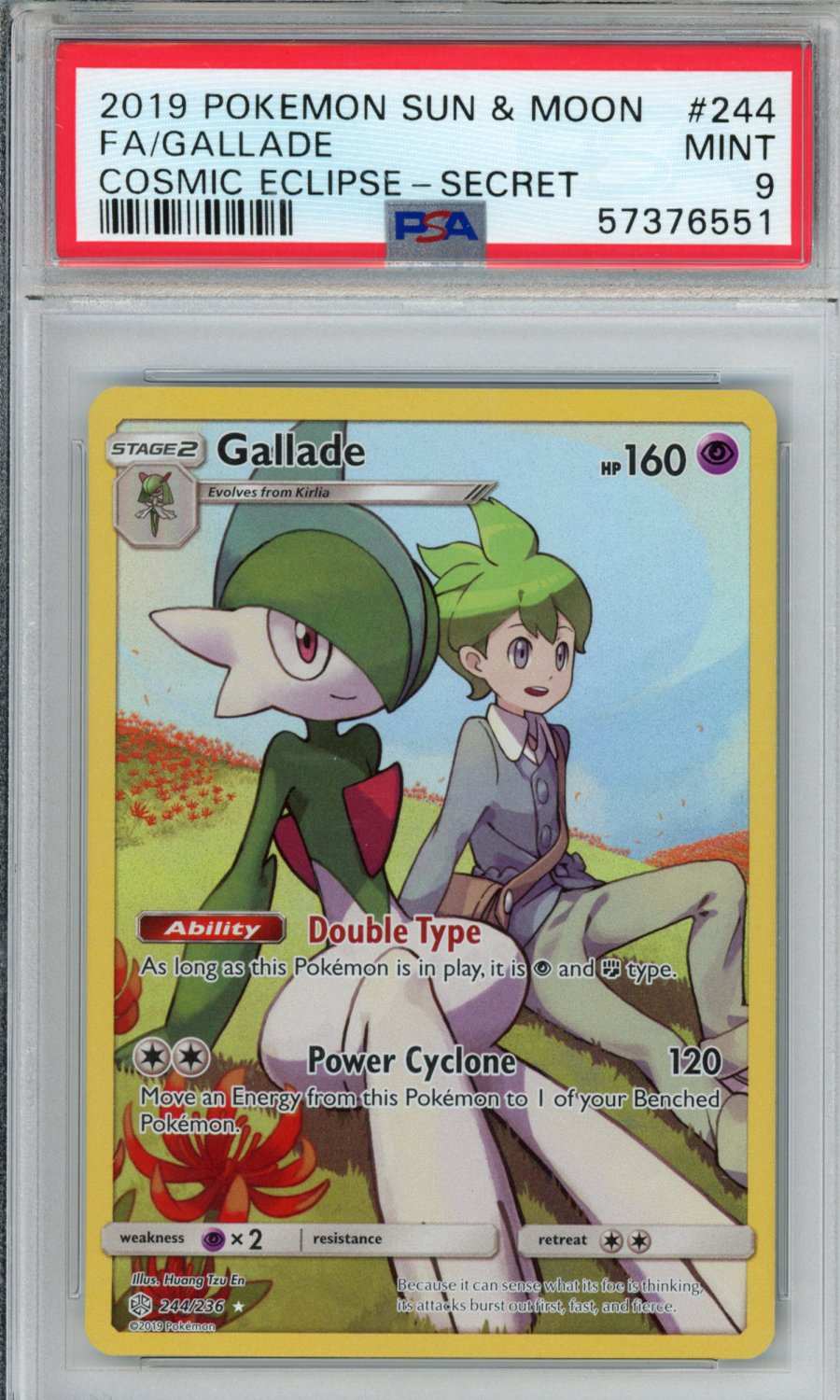 PokéMon TCG Gallade Fa #244 Cosmic Eclipse-Secret PSA 9