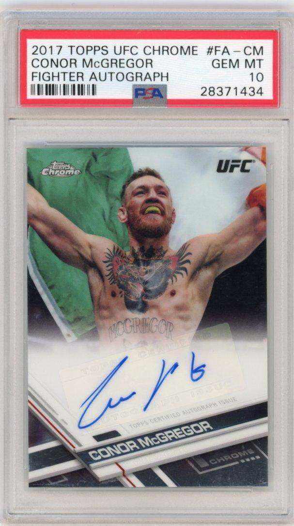 2017 Topps UFC Chrome Fighter Autograph Conor McGregor #CM Fighter Autograph PSA 10