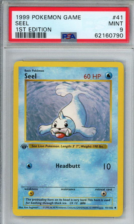 PokéMon TCG Seel #41 1ST Edition PSA 9