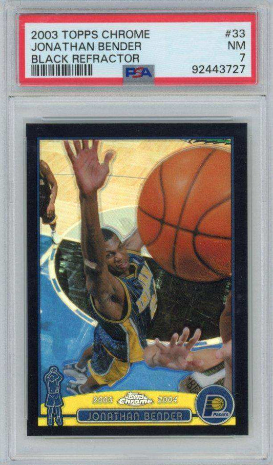 2003 Topps Chrome Jonathan Bender #33 Black Refractor PSA 7