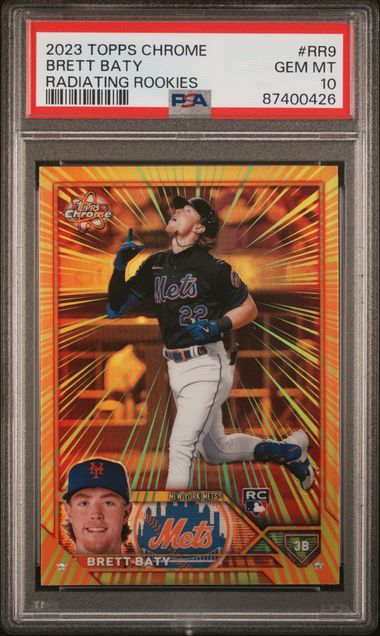 2023 TOPPS CHROME RADIATING ROOKIES BRETT BATY #RR9 PSA GEM MT 10