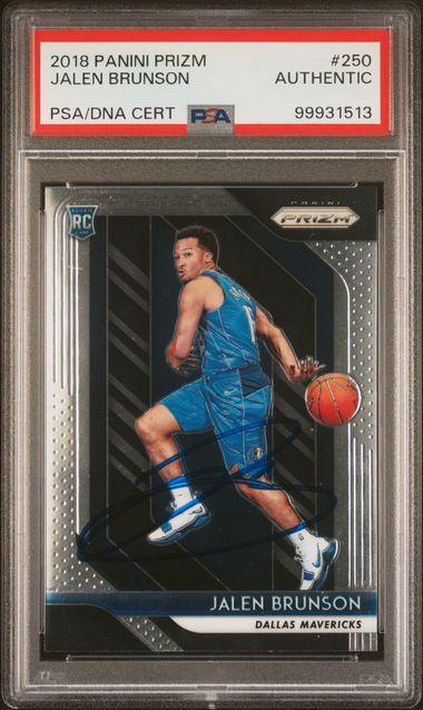 2018 PANINI PRIZM JALEN BRUNSON #250 PSA N0: AUTHENTIC Authentic JALEN BRUNSON