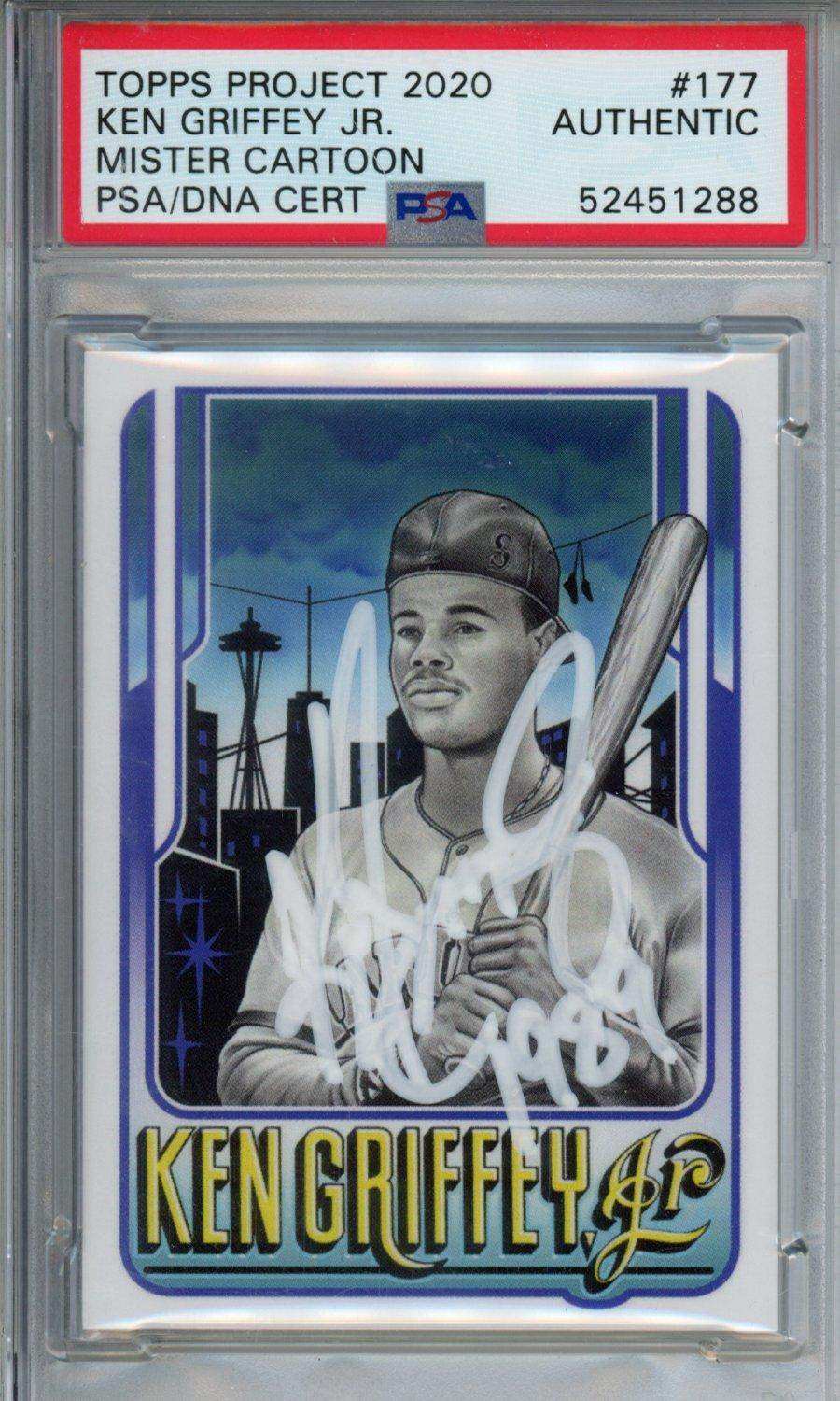 2023 Baseball 2020 TOPPS PROJECT KEN GRIFFEY JR #177 IN PERSON AUTO 1/1 PSA CERT 52451288