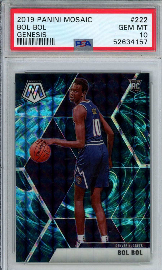 2019 Panini Mosaic Bol Bol #222 Genesis PSA 10