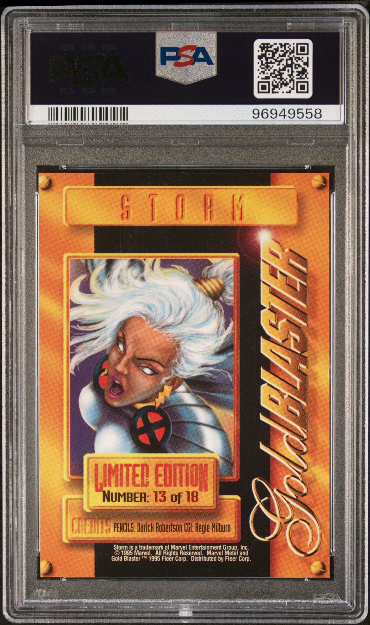 1995 Marvel Metal Metal Blaster Storm #13 PSA 8