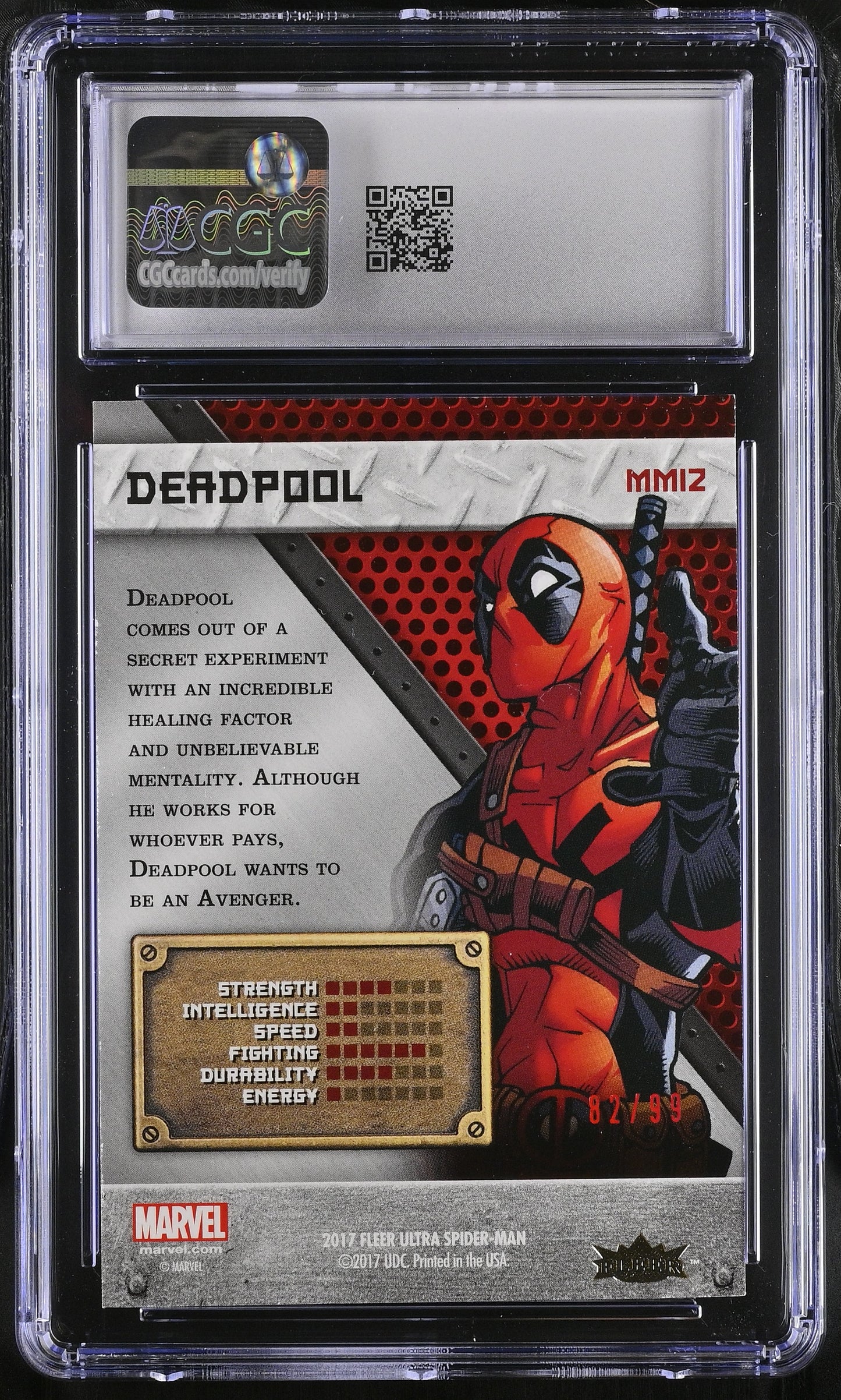 2017 Fleer Ultra Spider-Man Deadpool #MM12 CGC 10