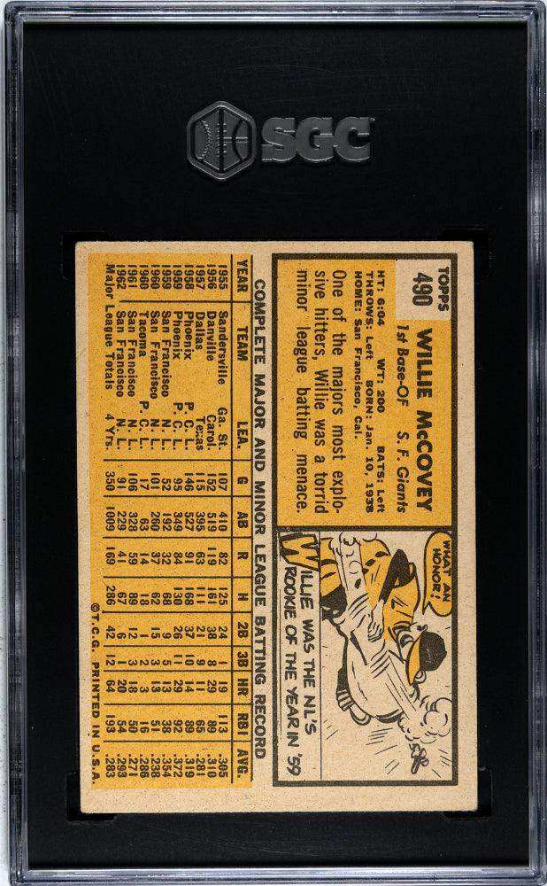 1963 Topps Willie Mccovey #490 SGC 3.5