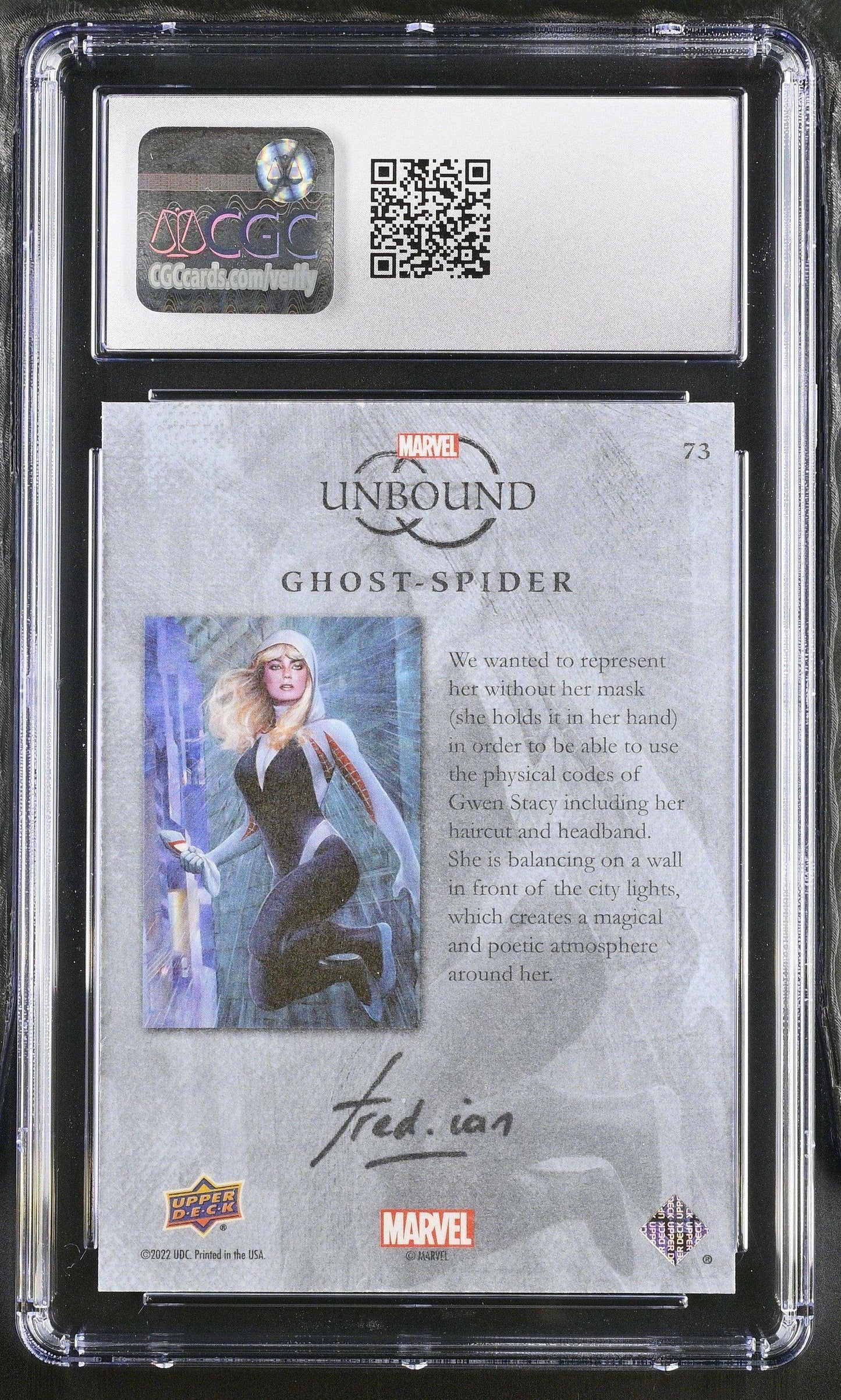 2022 Marvel Unbound (2022 Upper Deck) Ghost-Spider #73 CGC 9