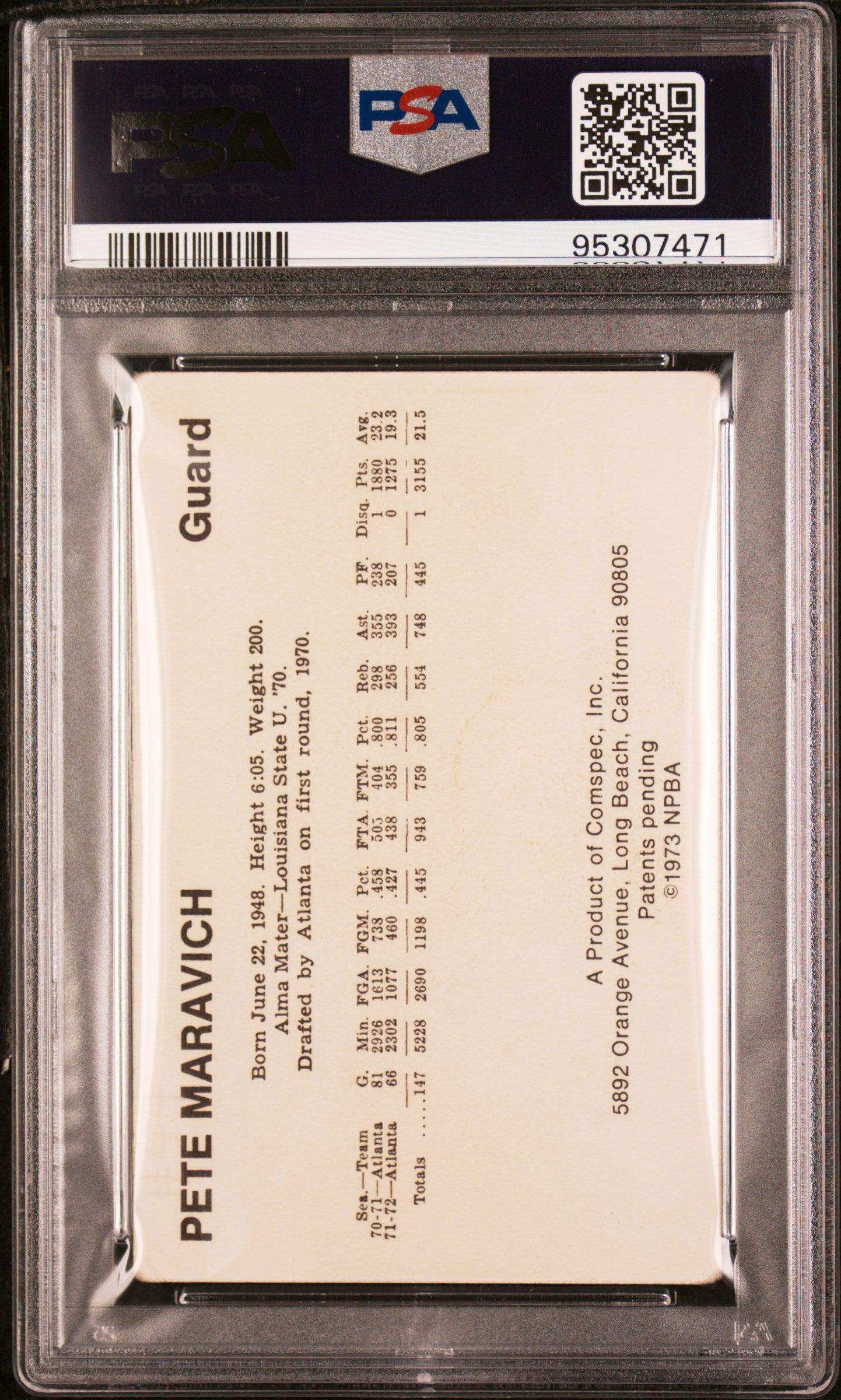 1972 Comspec Pete Maravich PSA 2