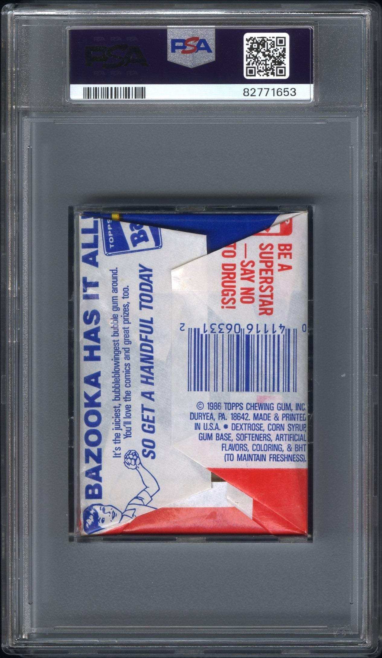 1986 Topps Hockey Wax Pack Wax Pack PSA 7