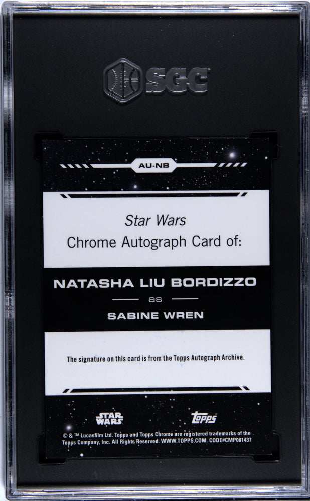 2024 Topps Chrome Star Wars Natasha Liu Bordizzo #AU-NB SGC 9