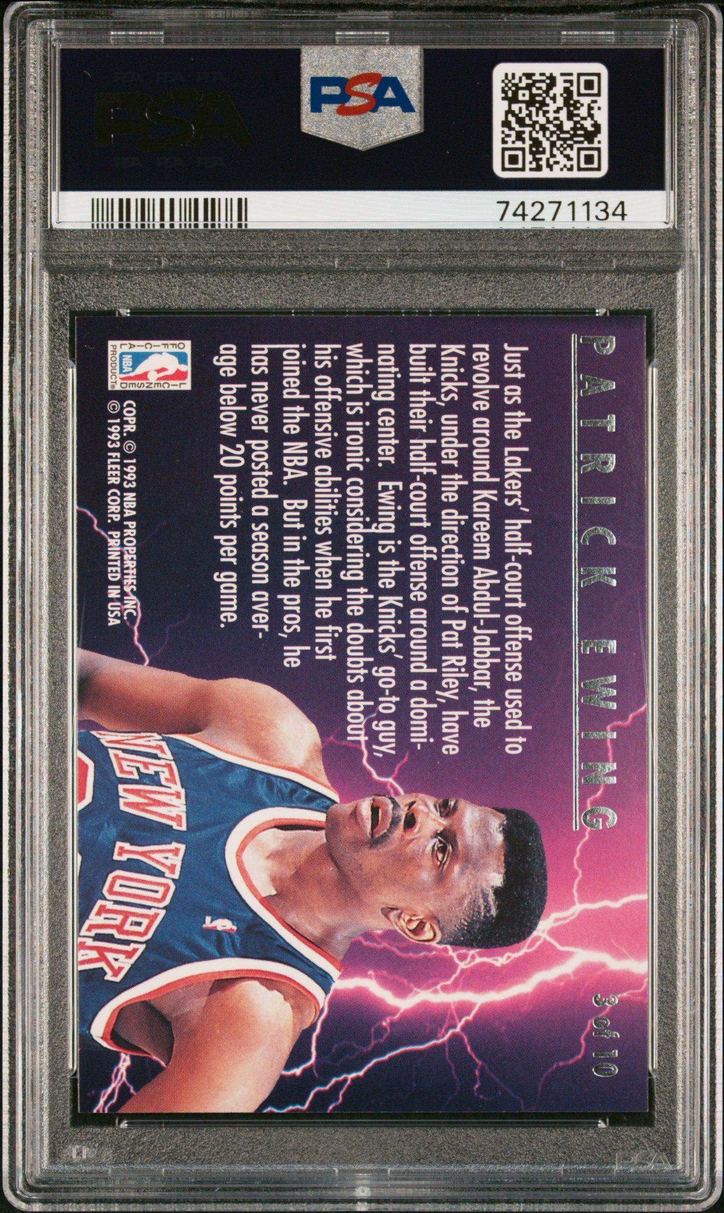 1993 Ultra Scoring Kings Patrick Ewing #3 Scoring Kings PSA 8