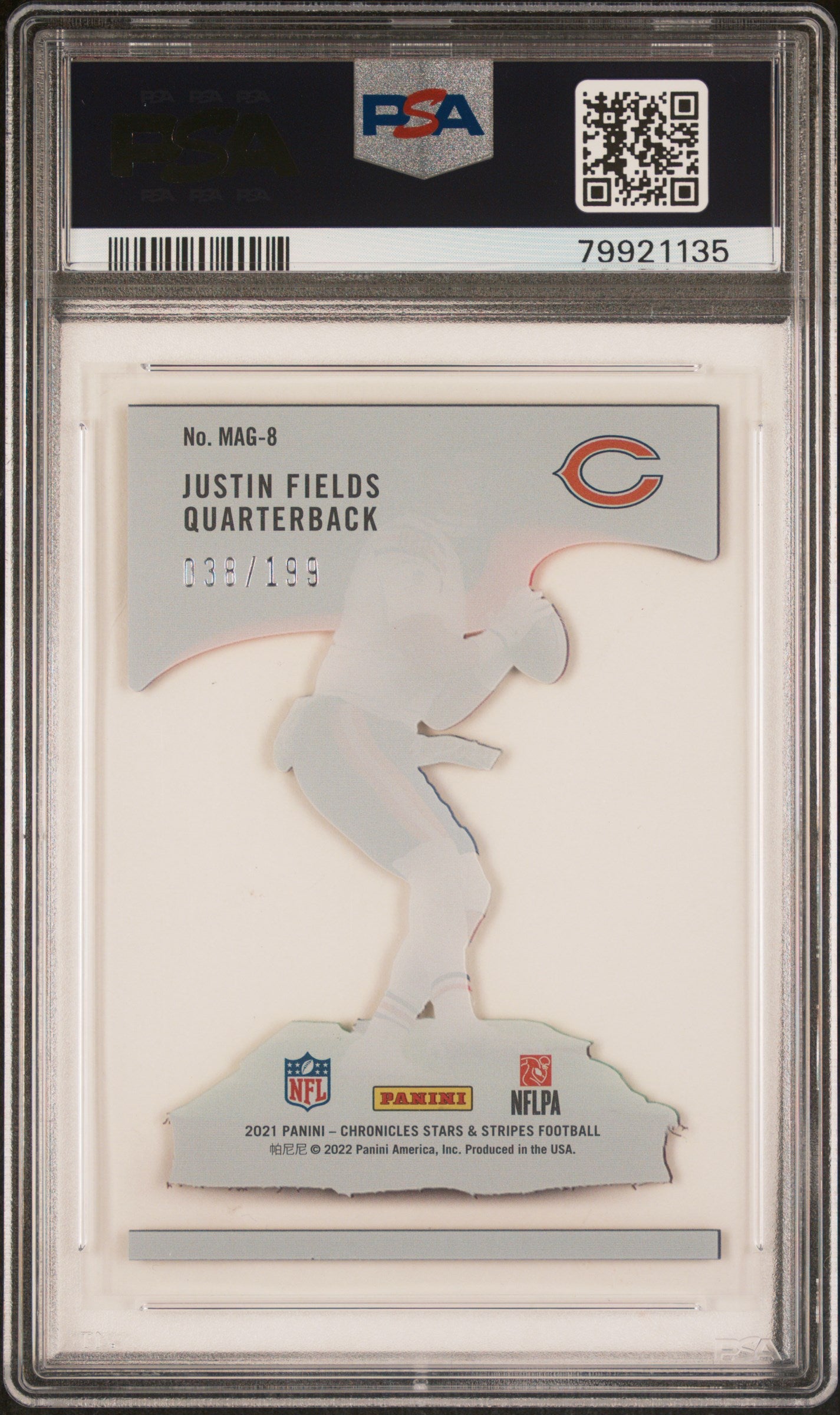 2021 Panini Chronicles Magnitude Justin Fields #MAG-8 Red PSA 9