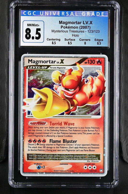 2007 Pokémon Magmortar LV.X #123/123 English CGC 8.5