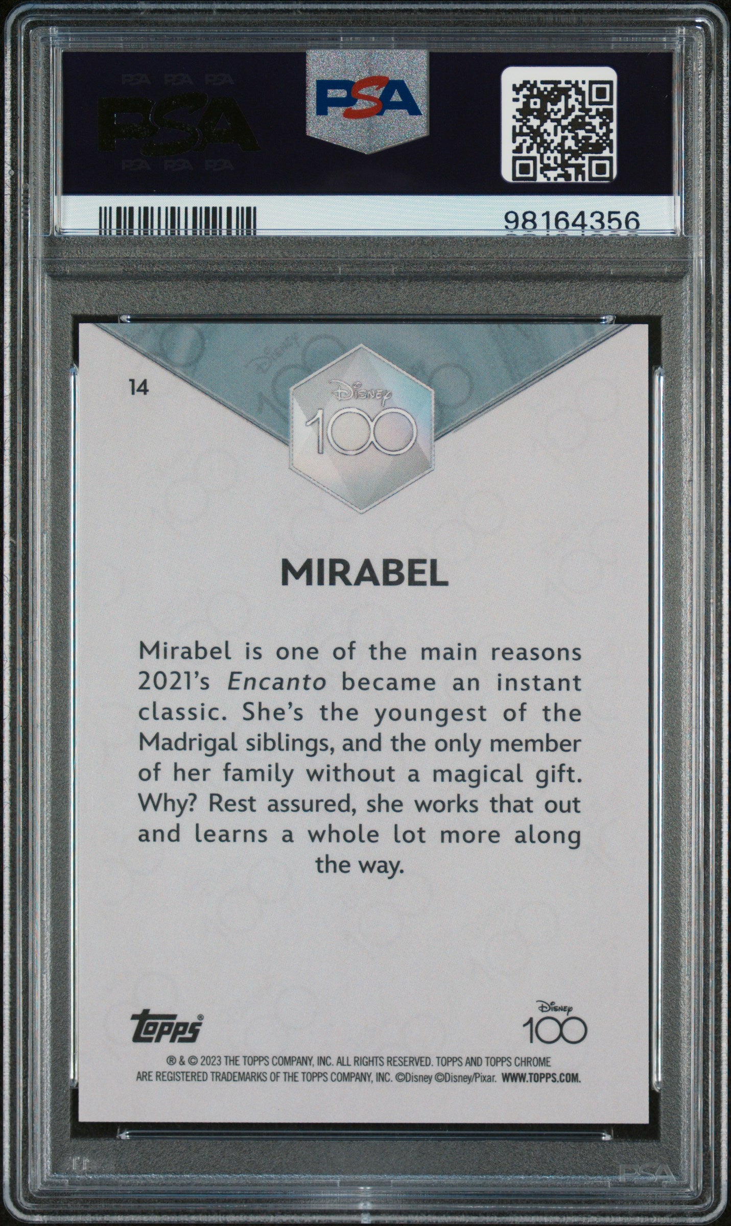 2023 Topps Chrome Disney100 Mirabel #14 PSA 10