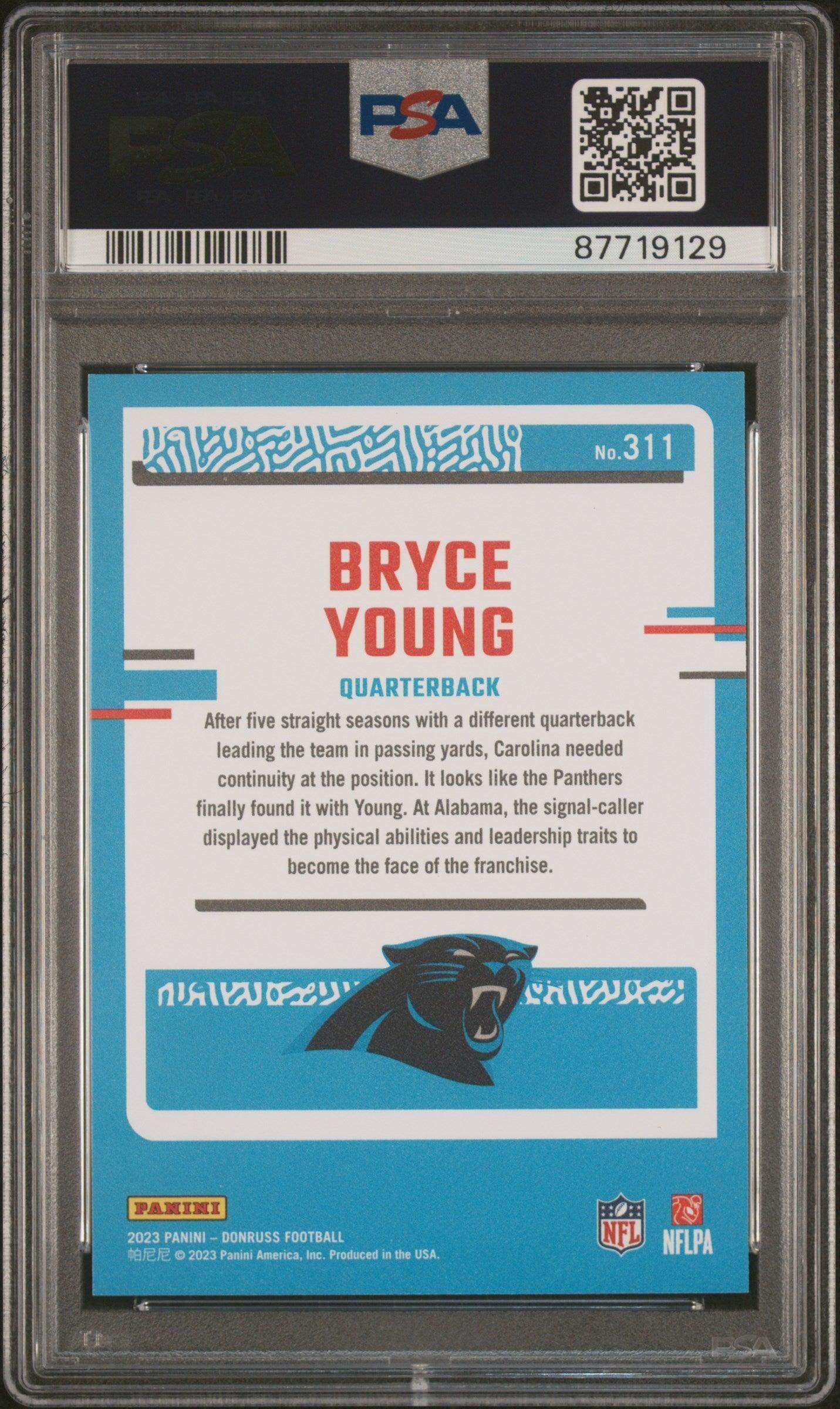 2023 Panini Donruss Bryce Young #311 Premium PSA 10