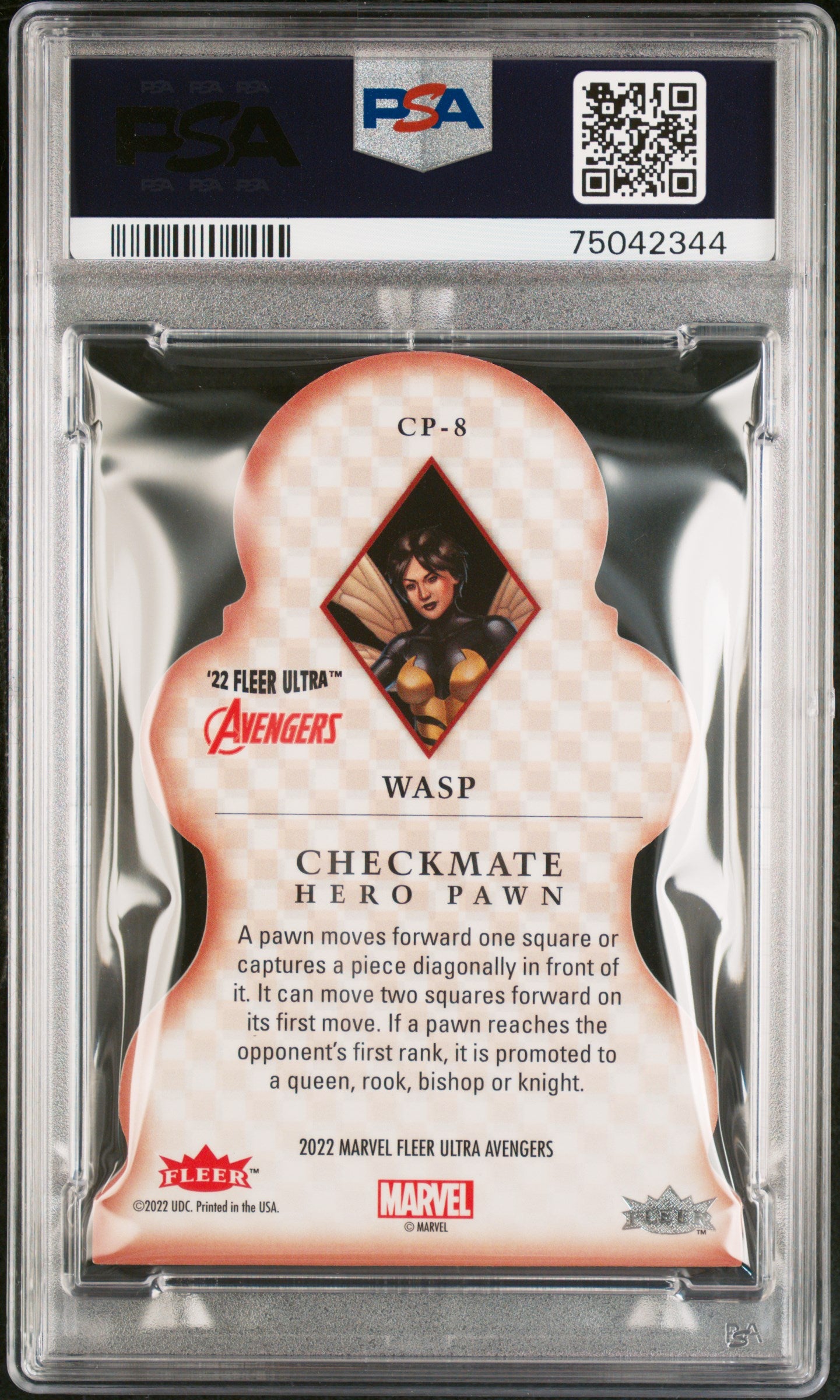 2022 Fleer Ultra Avengers Checkmate Wasp #CP8 PSA 10