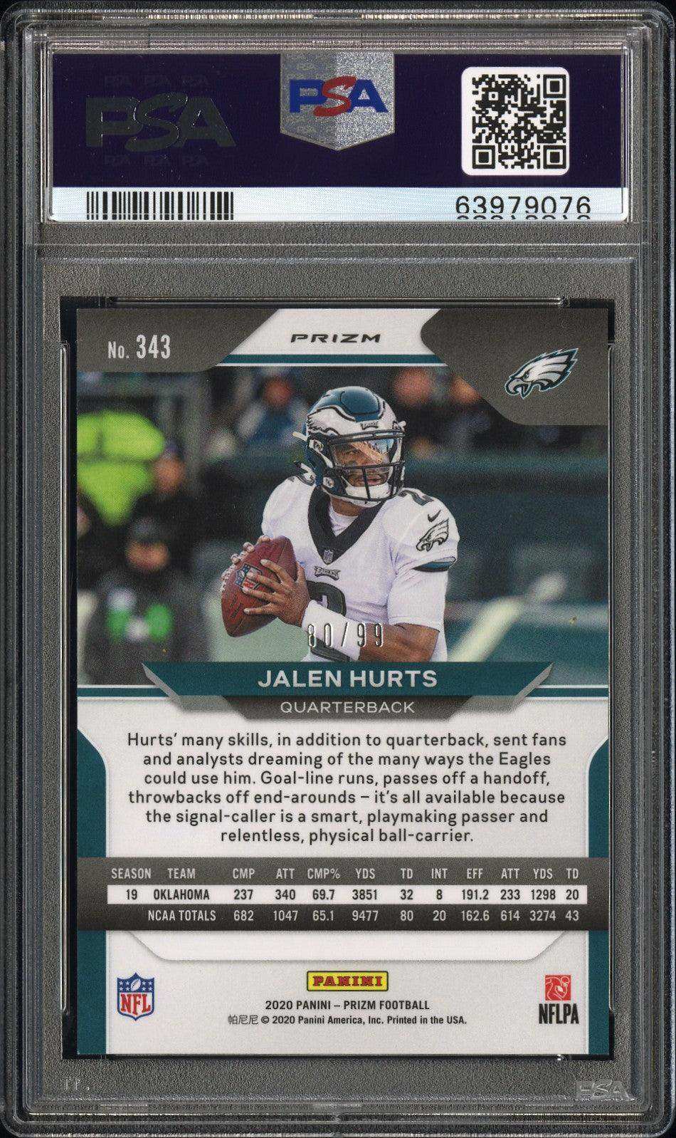 Jalen outlet hurts Slab PSA 9