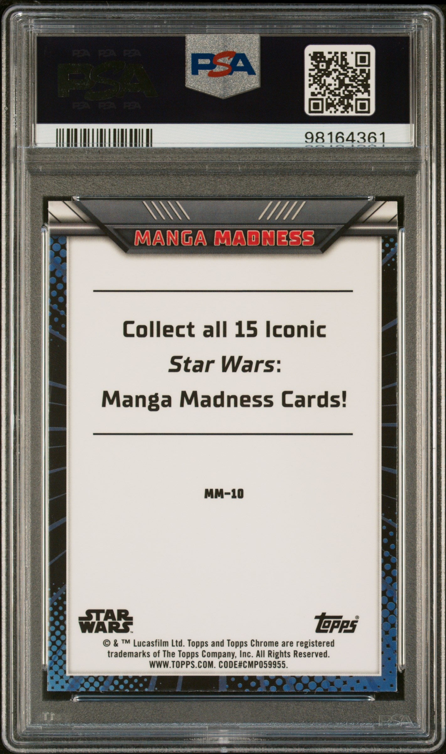 2023 Topps Chrome Star Wars Manga Madness Yoda Luke Darth Vader #MM10 PSA 10