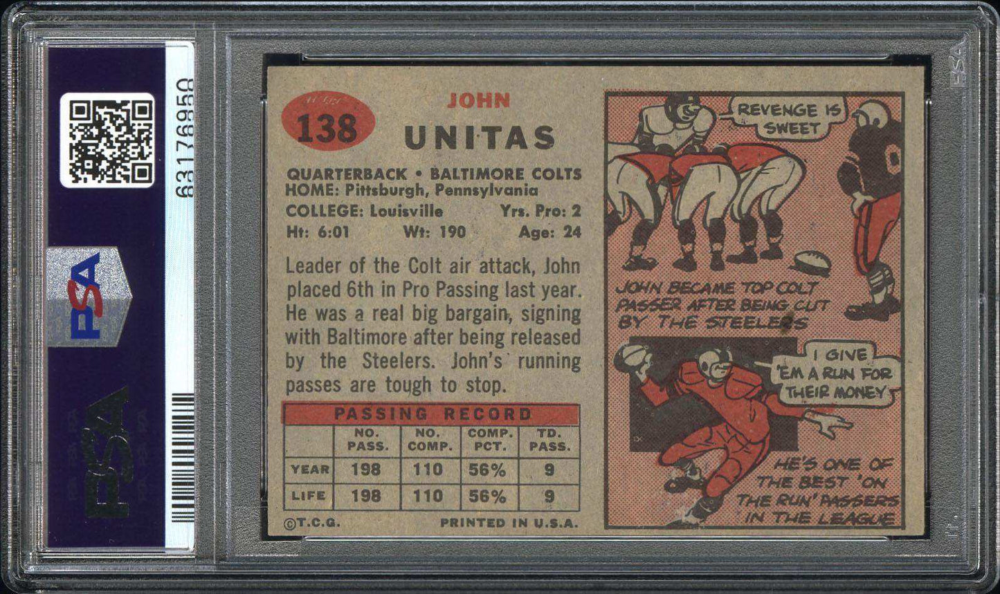 1957 Topps John Unitas #138 PSA 5