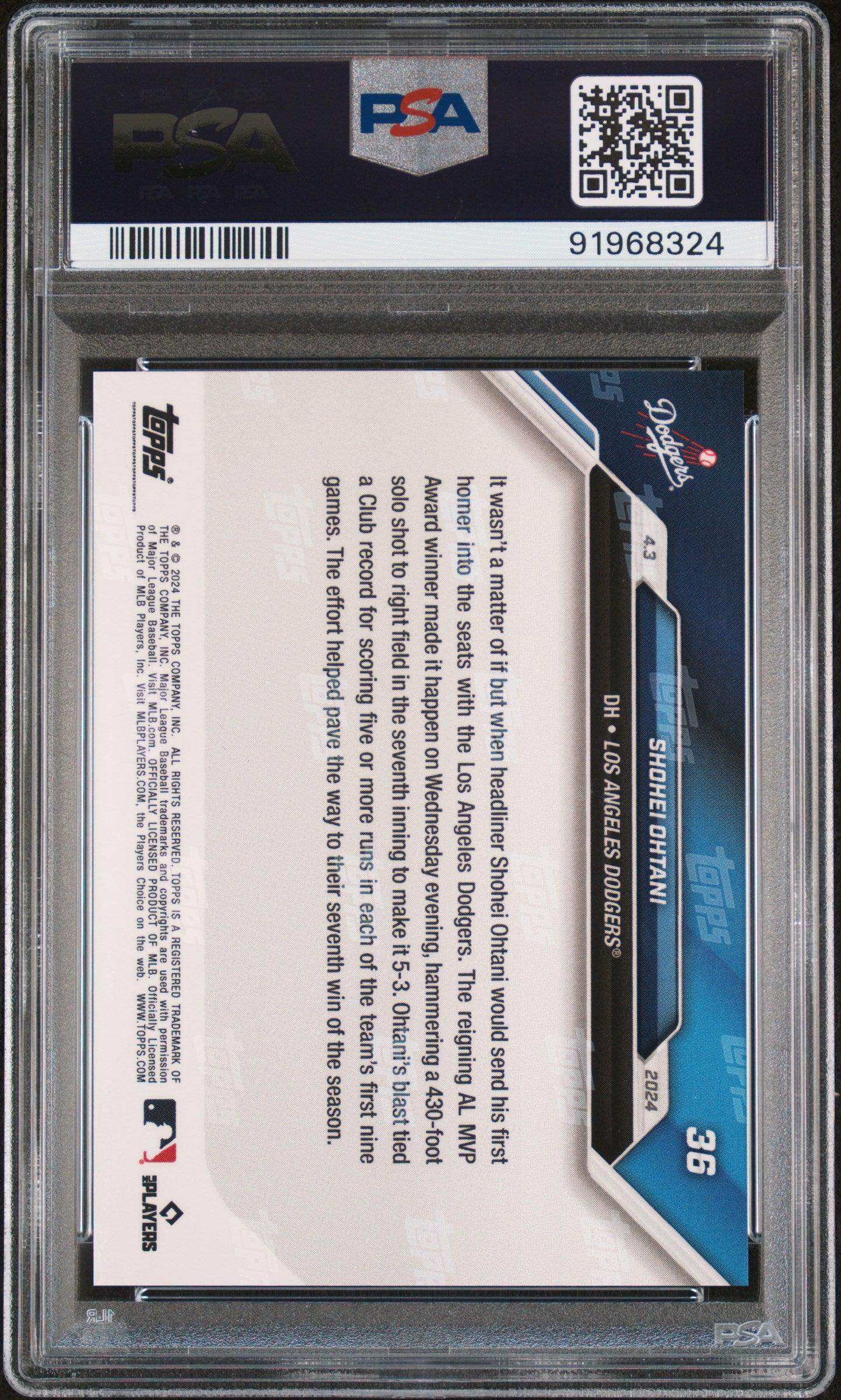 2024 Topps Now Shohei Ohtani #36 PSA 10