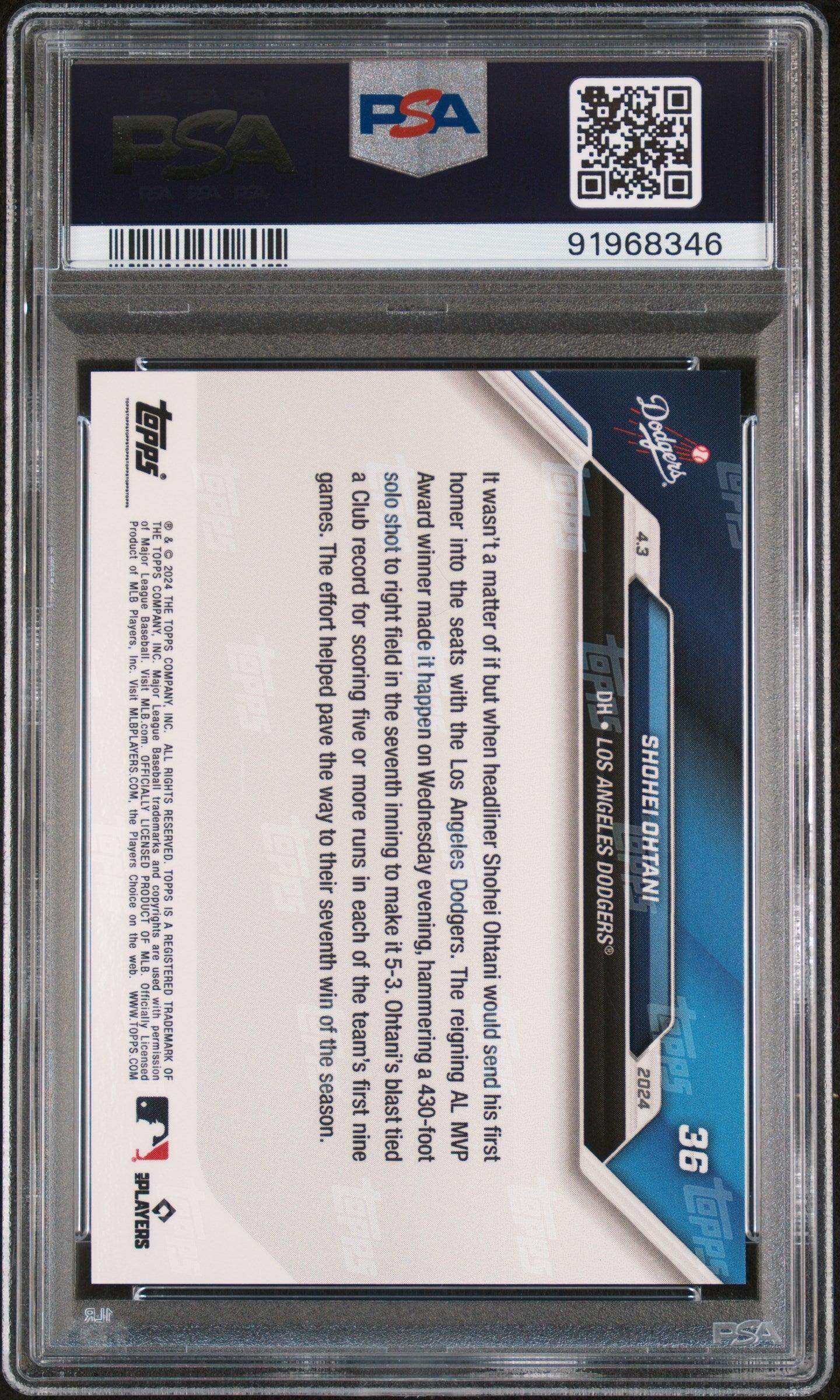 2024 Topps Now Shohei Ohtani #36 PSA 10