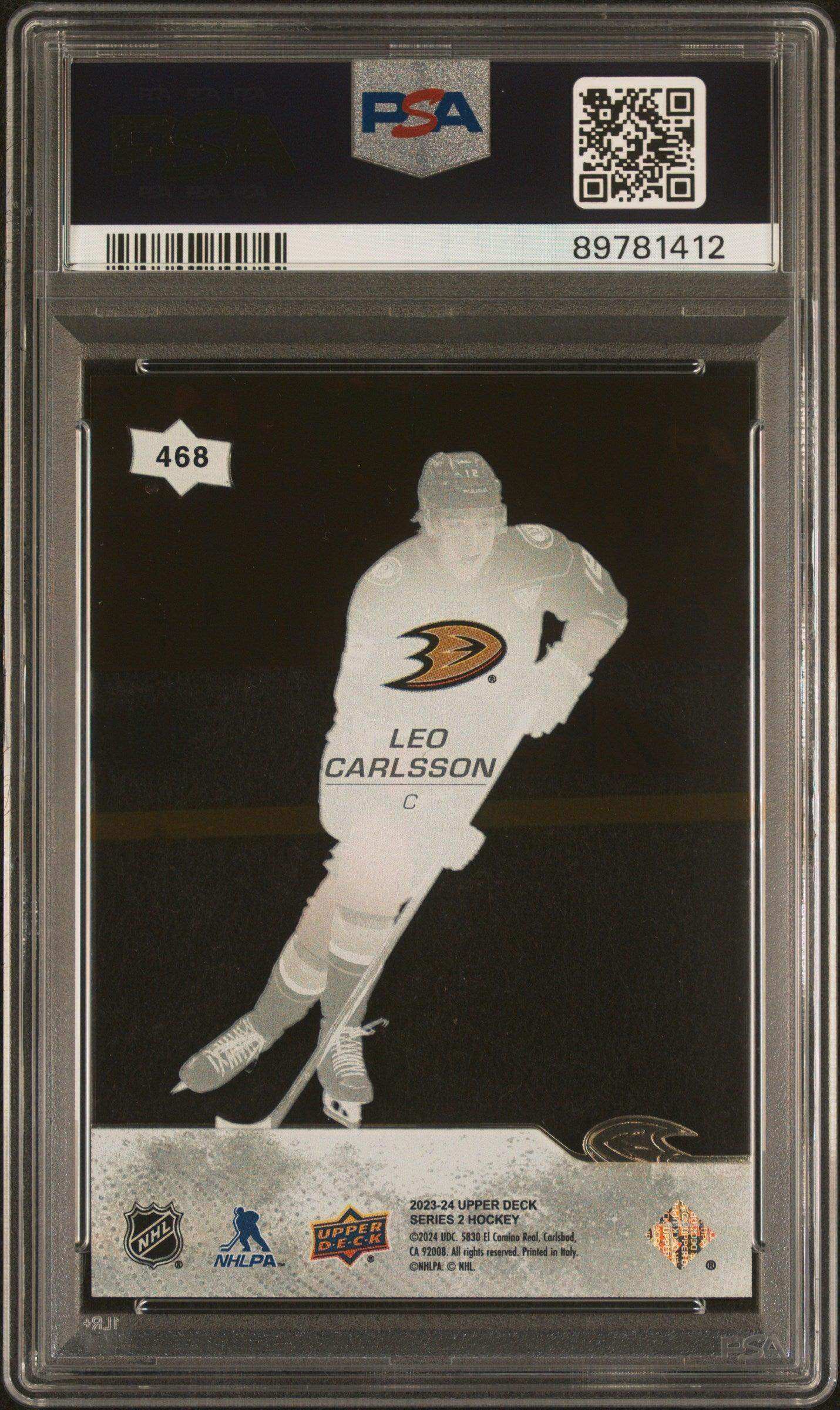 2023 Upper Deck Leo Carlsson #468 Clear Cut PSA 10