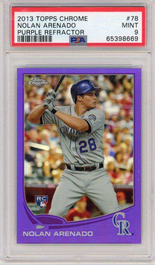 2013 Topps Chrome Nolan Arenado #78 Purple Refractor PSA 9