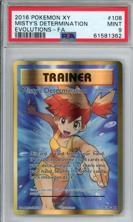 PokéMon TCG Misty's Determination #108 Evolutions-Fa PSA 9