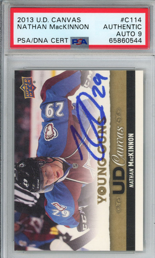 2013 UD CANVAS NATHAN MACKINNON PSA AUTH/9 AUTO 65860544