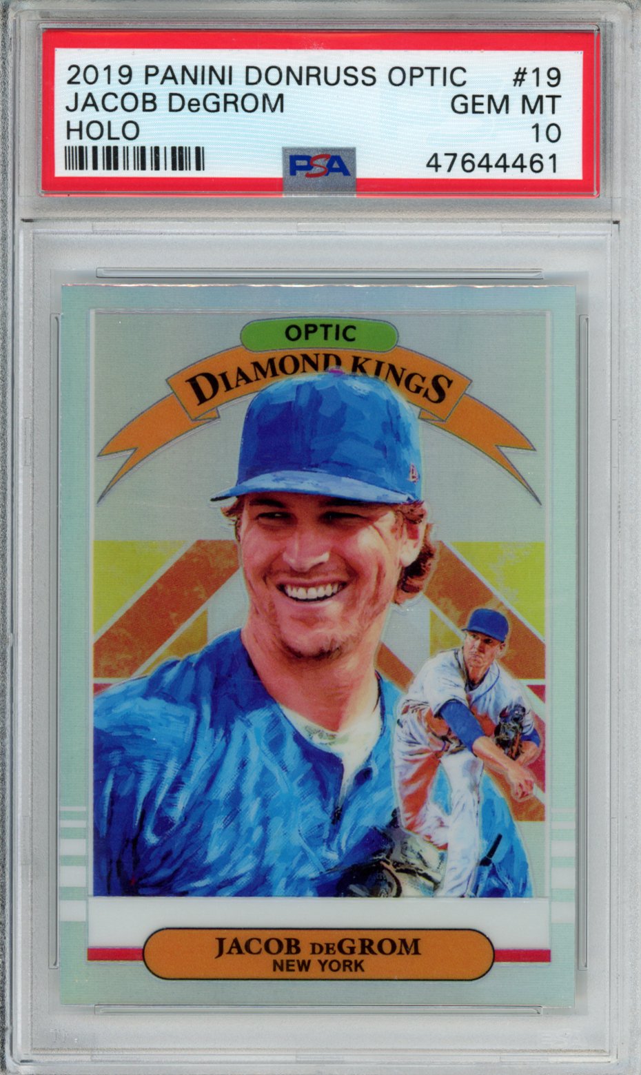 2019 Panini Donruss Optic Jacob Degrom #19 Holo PSA 10