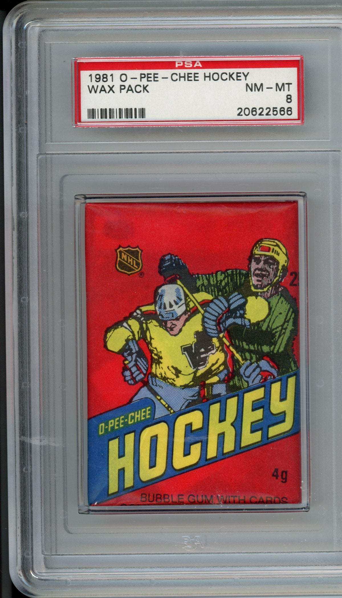 1981 O.P.C. Hockey Wax Pack Wax Pack PSA 8