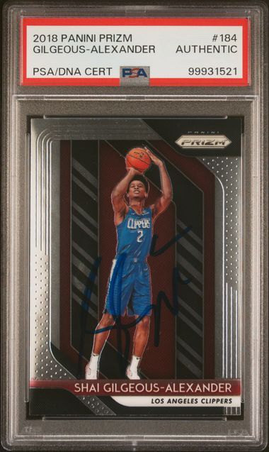 2018 PANINI PRIZM S.GILGEOUS-ALEXANDER #184 PSA N0: AUTHENTIC Authentic SHAI GILGEOUS-ALEXANDER