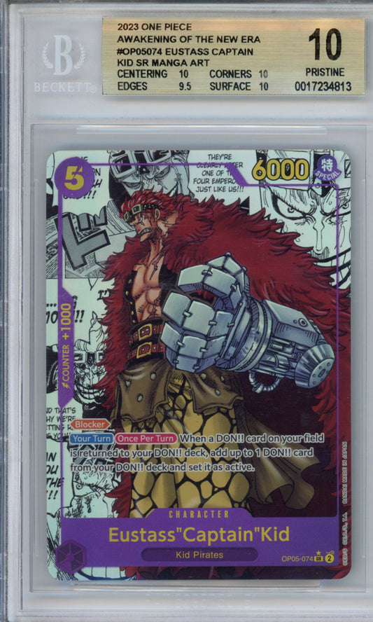 2023 One Piece Awakening of the New Era Eustass"Captain"Kid MANGA ART SR #OP05074 BGS 10