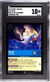 ALICE #137 2023 DISNEY LORCANA RISE OF THE FLOODBORN LEGENDARY FOIL SGC 10 GEM