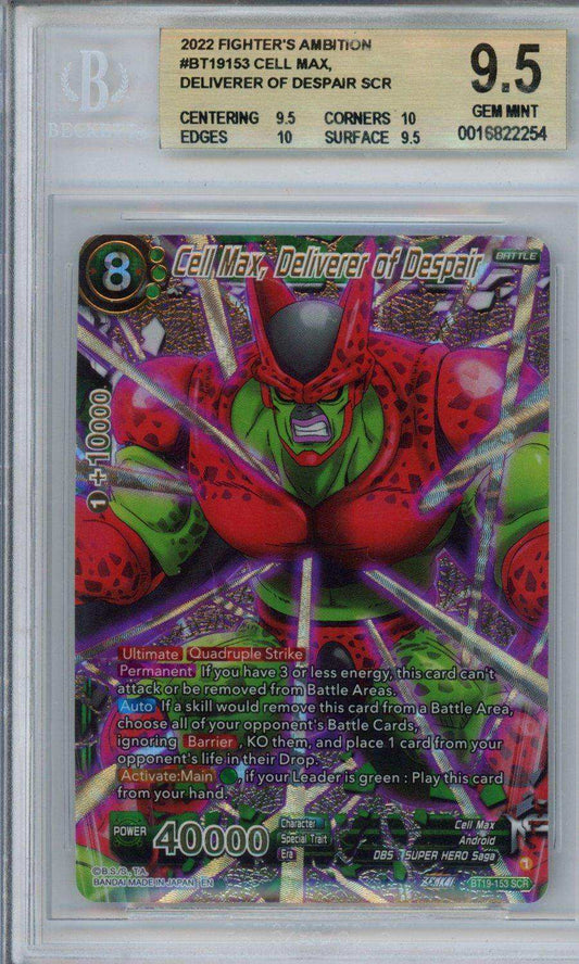 Dragon Ball Z TCG Cell Max, Deliverer of Despair SCR #BT19153 BGS 9.5