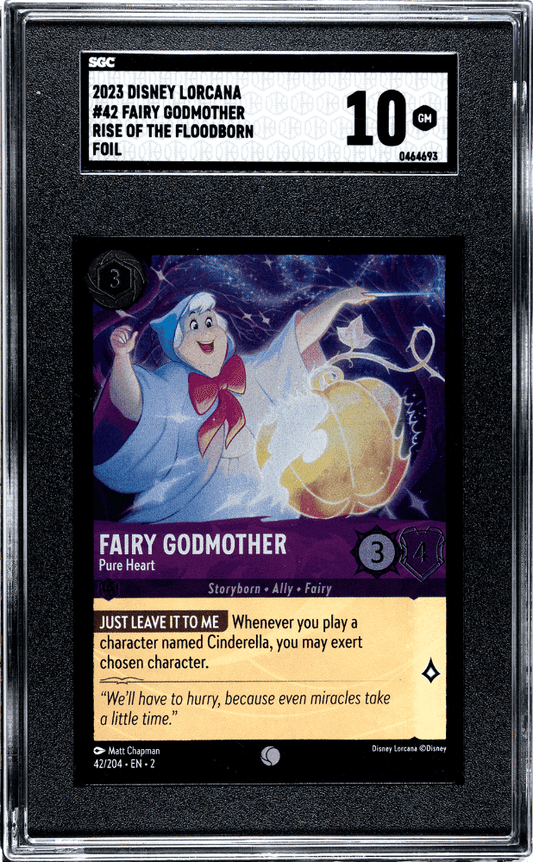 FAIRY GODMOTHER #42 2023 DISNEY LORCANA RISE OF THE FLOODBORN FOIL SGC 10 GEM