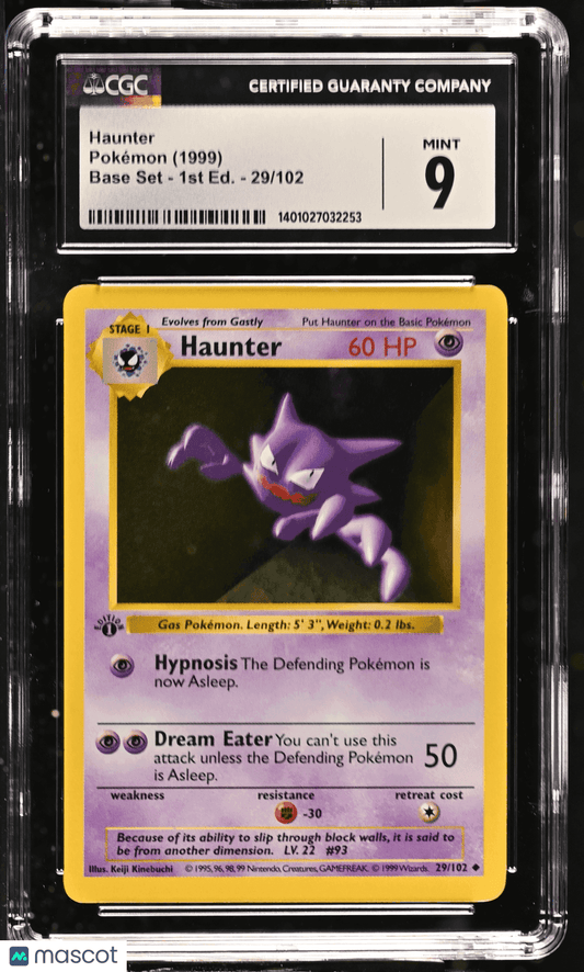 1999 Pokémon TCG Haunter #29/102 English CGC 9