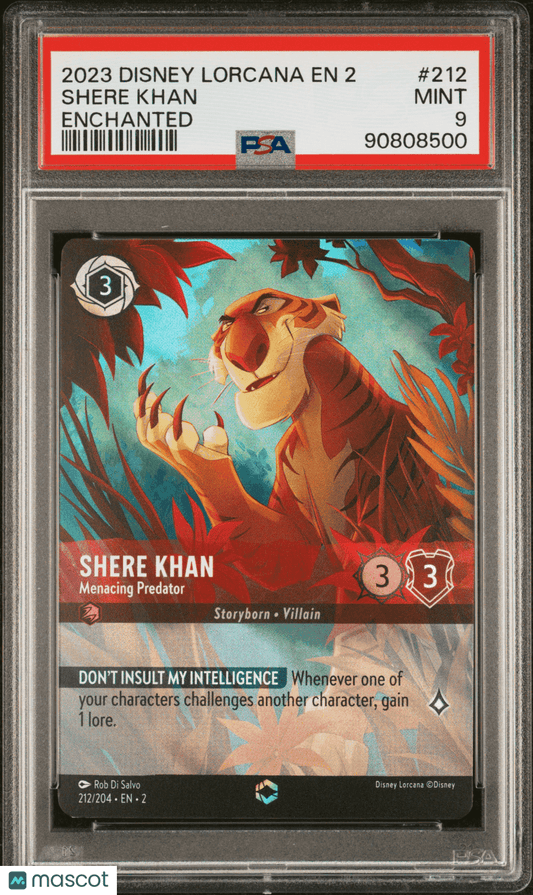 2023 Disney Lorcana TCG Shere Khan #212 PSA 9