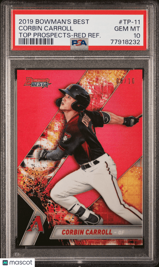 2019 Bowman's Best Top Prospects Corbin Carroll #TP-11 PSA 10