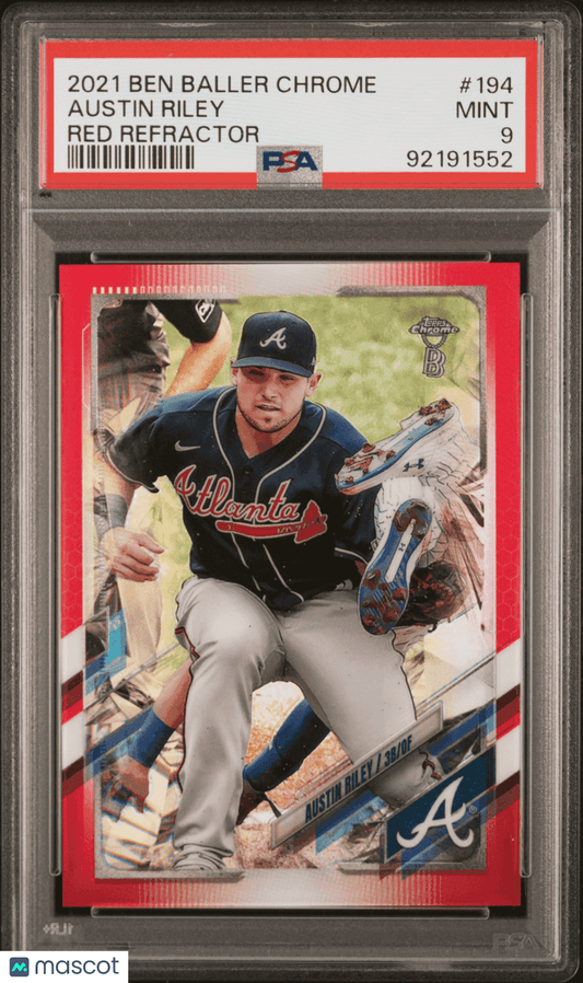 2021 Topps Chrome Ben Baller Austin Riley #194 PSA 9