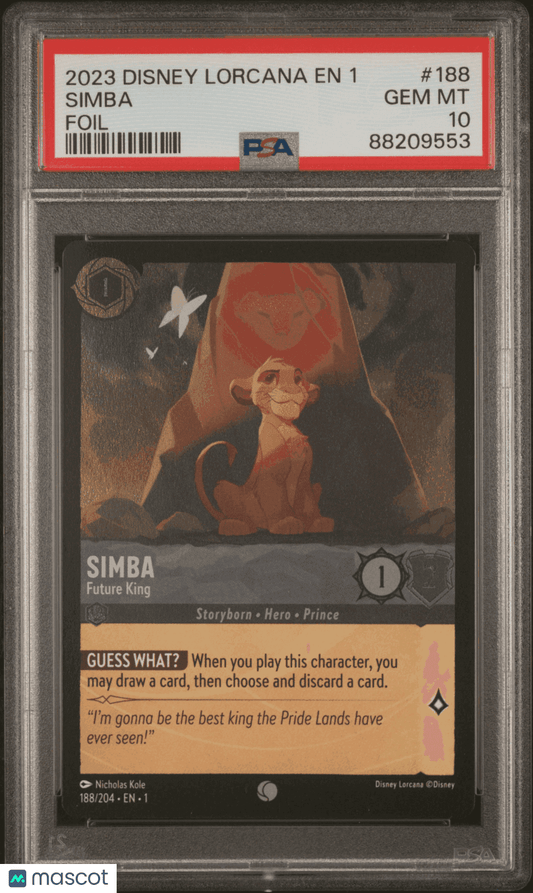 2023 Disney Lorcana TCG Simba #188 PSA 10