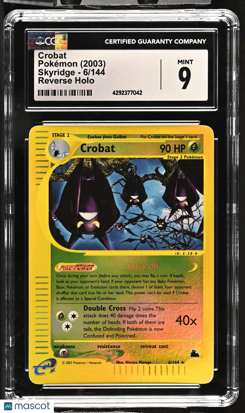 2003 Pokémon Crobat #6/144 English CGC 9