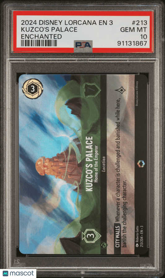 2024 Disney Lorcana TCG Kuzco's Palace #213 PSA 10